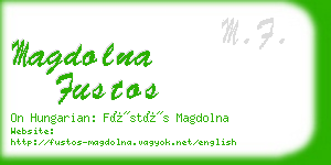 magdolna fustos business card